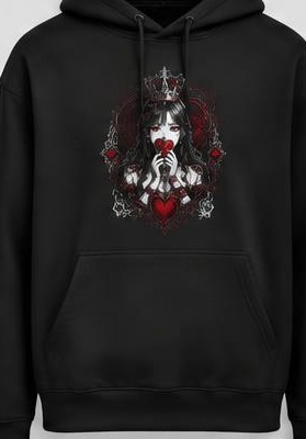 Hearts Hoodie artwork detail